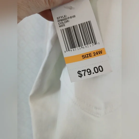 Rebel Wilson X Angels Women's White Mid-Rise Ultra Skinny Pants 24W - Picture 8 of 16